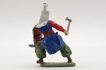 Turk fighting with hammer square shield Janissary